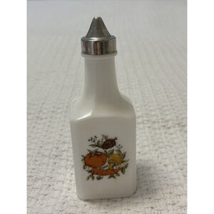 Vintage 1970s Spice Of Life Vinegar Oil Bottle Milk Glass Dispenser Dominion